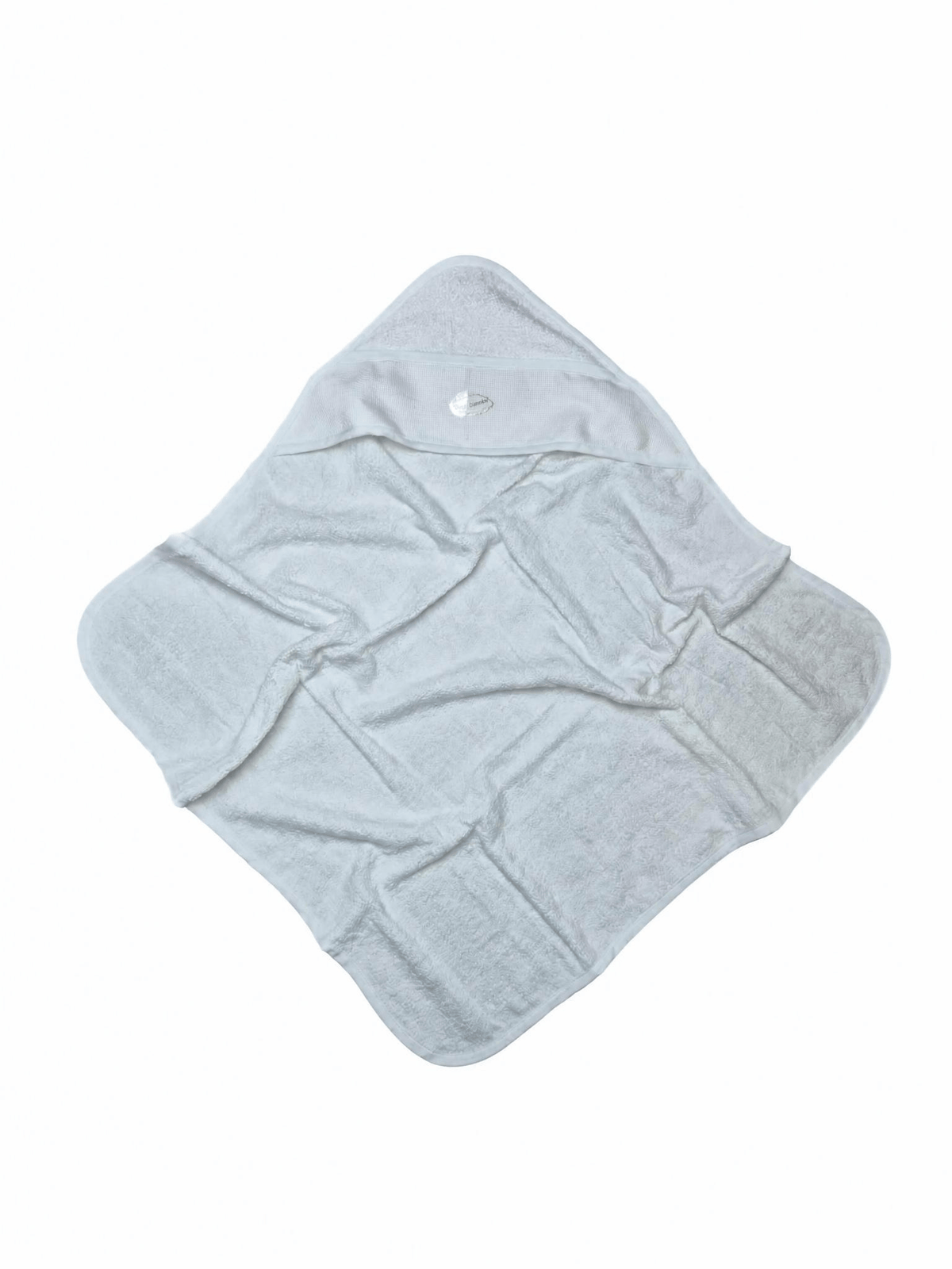 Accappatoio neonato panna/bianco con cappuccio