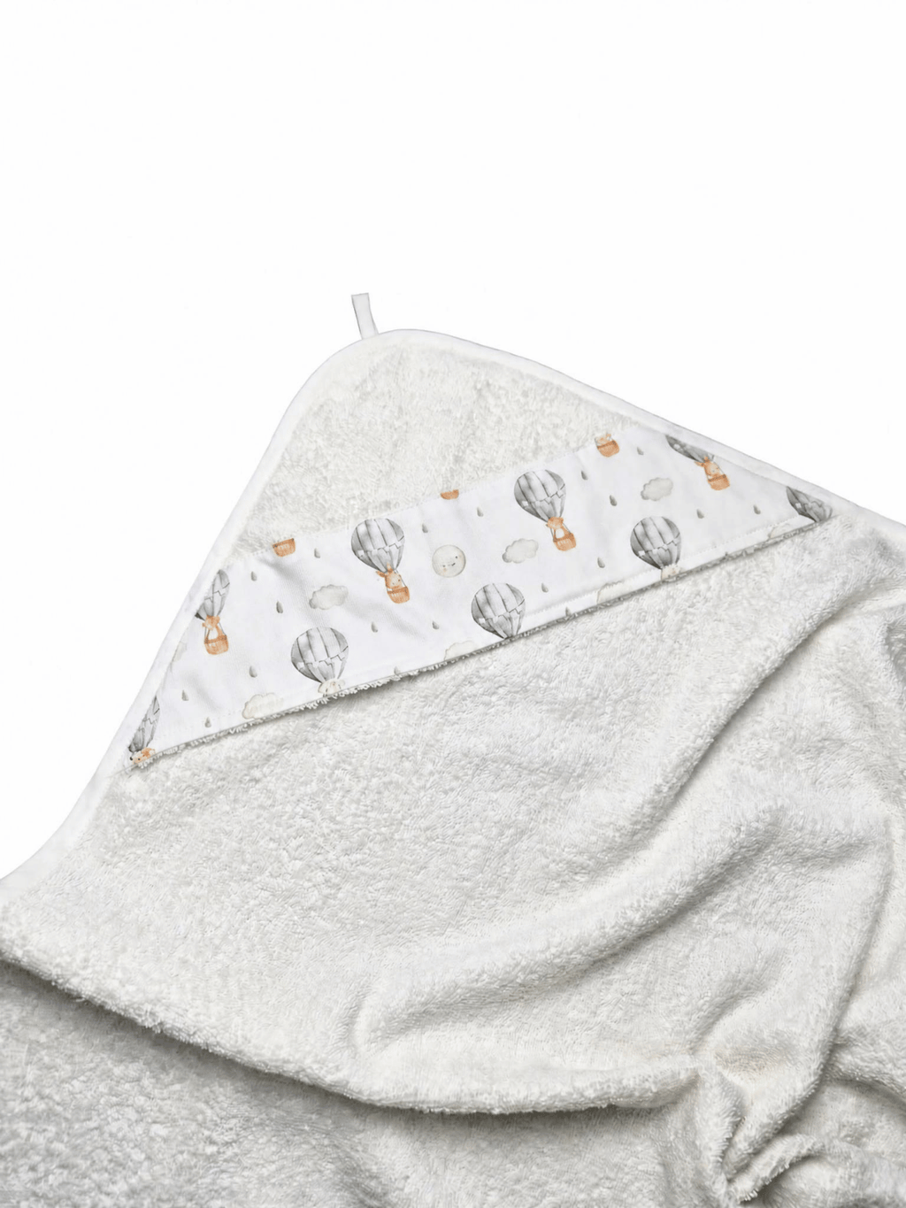 Accappatoio neonato Grande con cappuccio - Mongolfiera