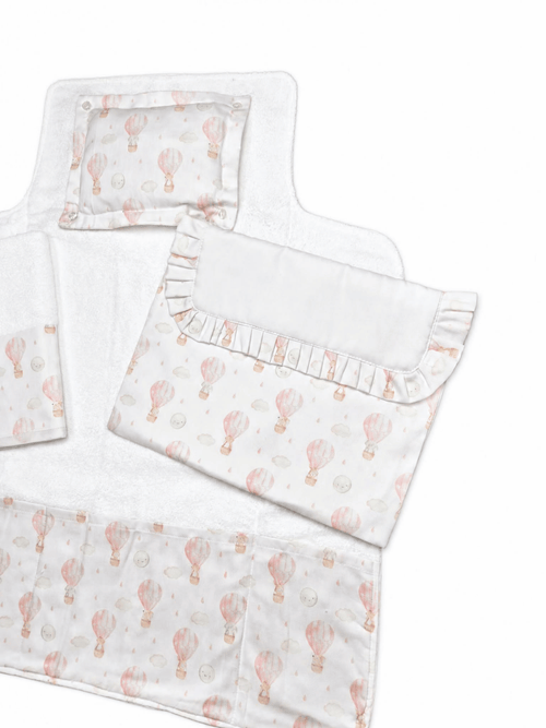 Baby Set Cambio Neonato - Mongolfiera Rosa