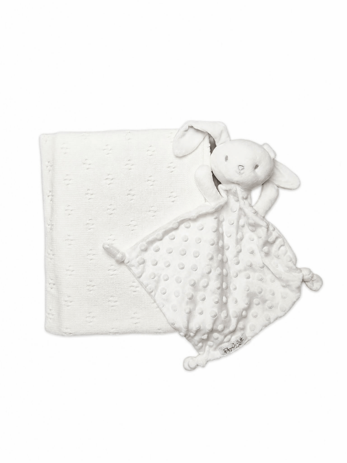 Baby Set Copertina e Doudou bianco – Scegli il tuo colore