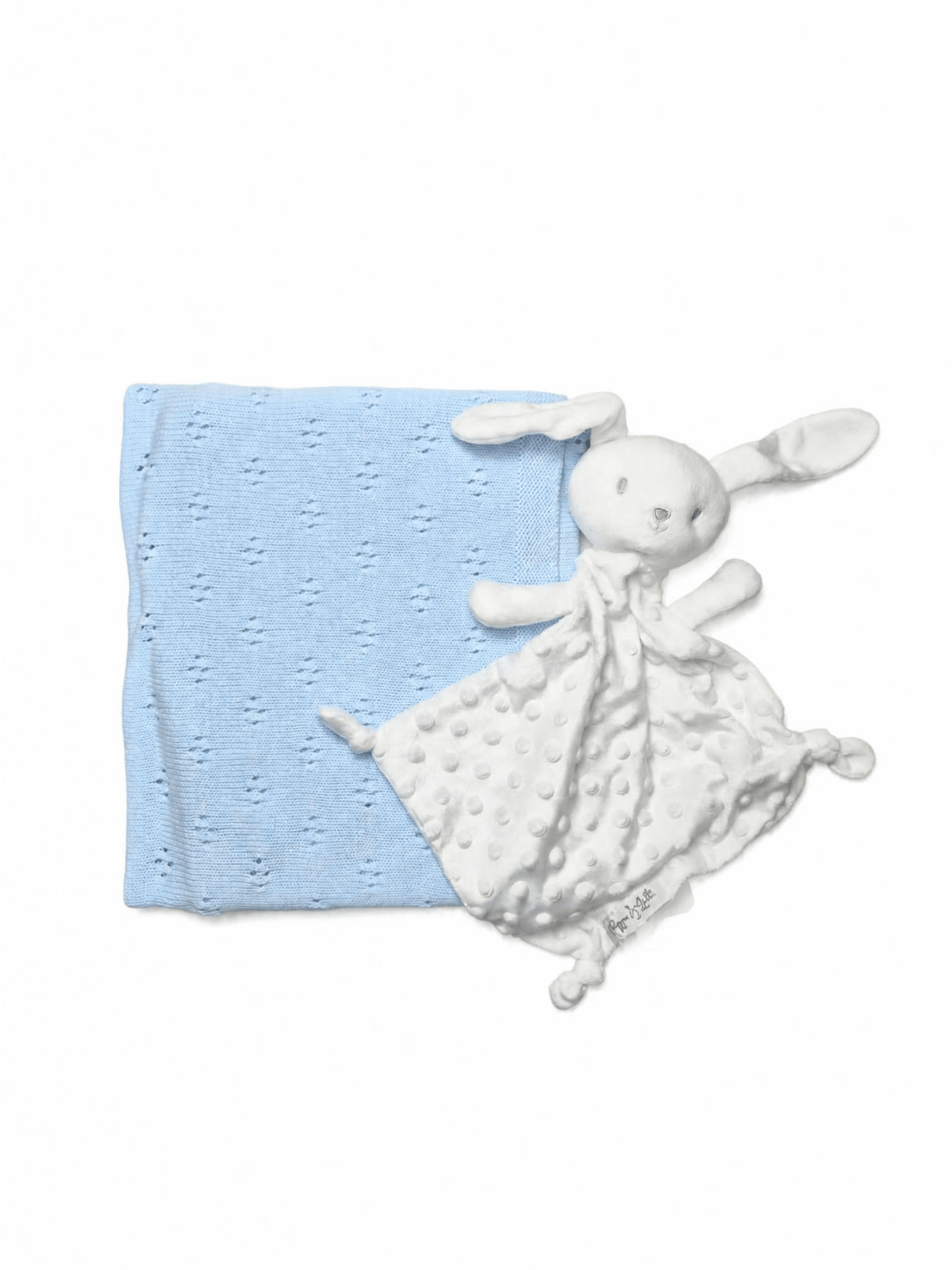 Baby Set Copertina e Doudou bianco – Scegli il tuo colore