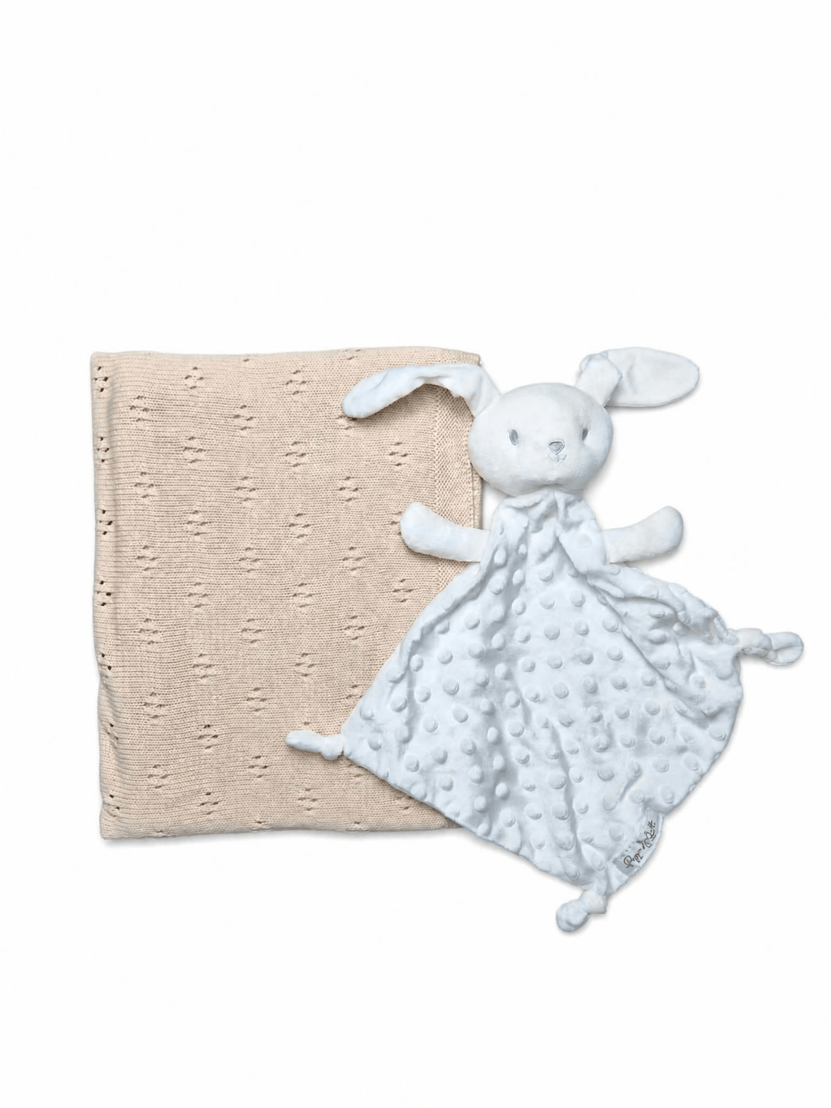 Baby Set Copertina e Doudou bianco – Scegli il tuo colore