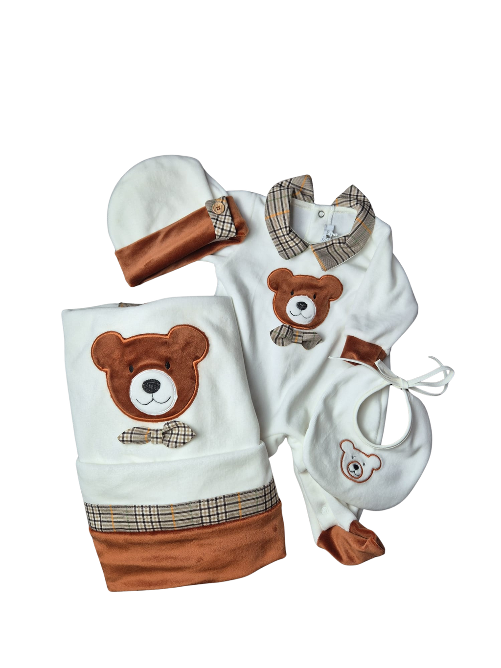 Coordinato Mini Moon Orsetto in Ciniglia - Prima uscita