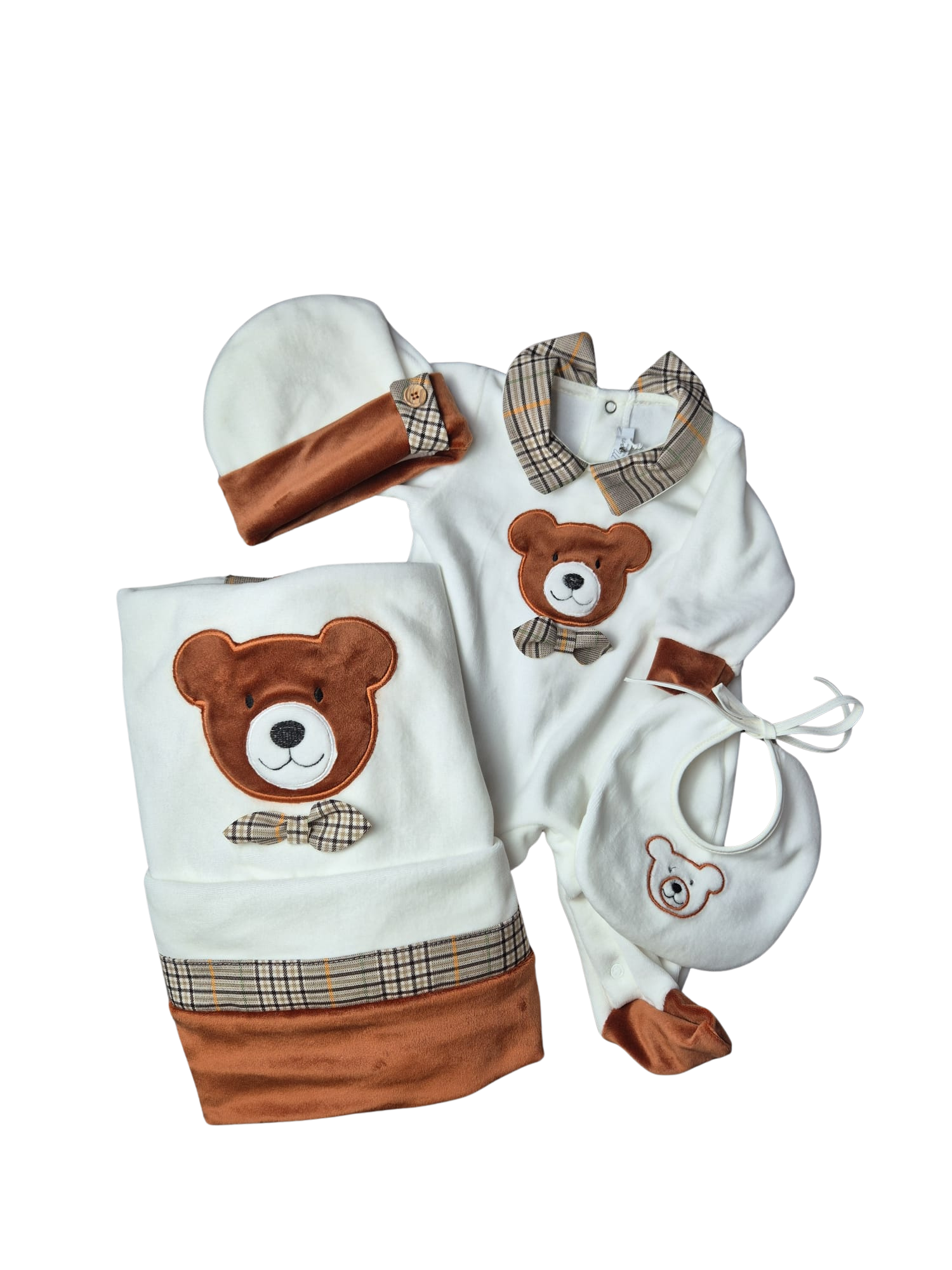 Coordinato Mini Moon Orsetto in Ciniglia - Prima uscita