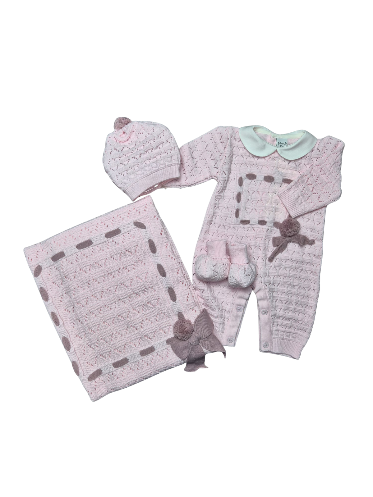 Coordinato Pappa&Latte in Lana prima uscita - scegli il tuo colore