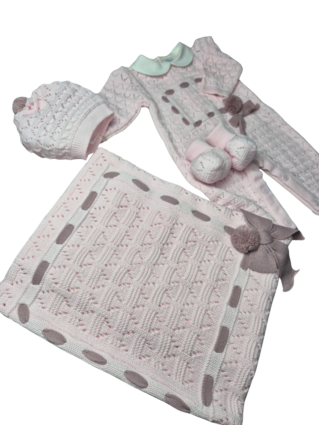 Coordinato Pappa&Latte in Lana prima uscita - scegli il tuo colore