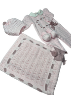 Coordinato Pappa&Latte in Lana prima uscita - scegli il tuo colore