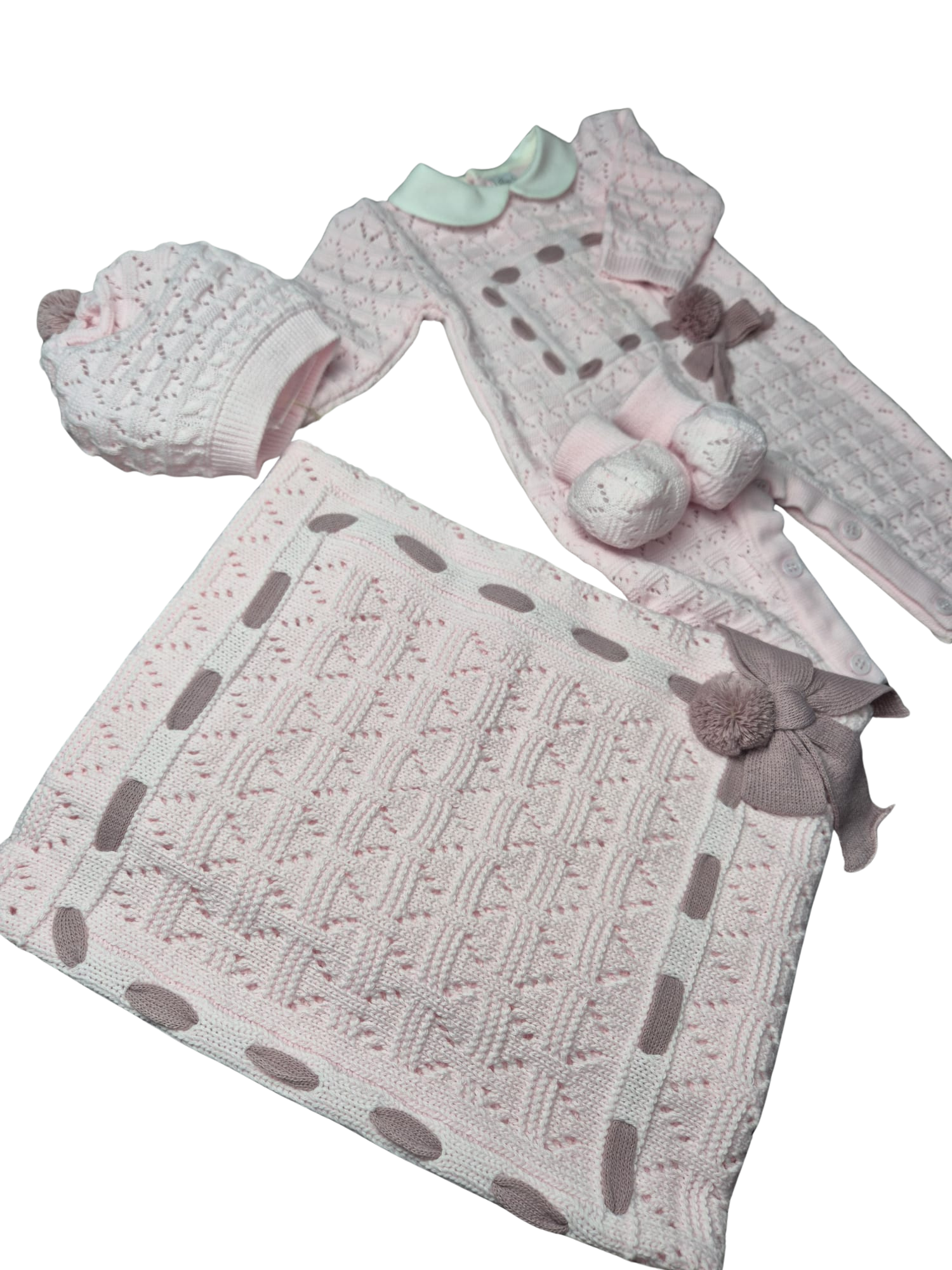 Coordinato Pappa&Latte in Lana prima uscita - scegli il tuo colore