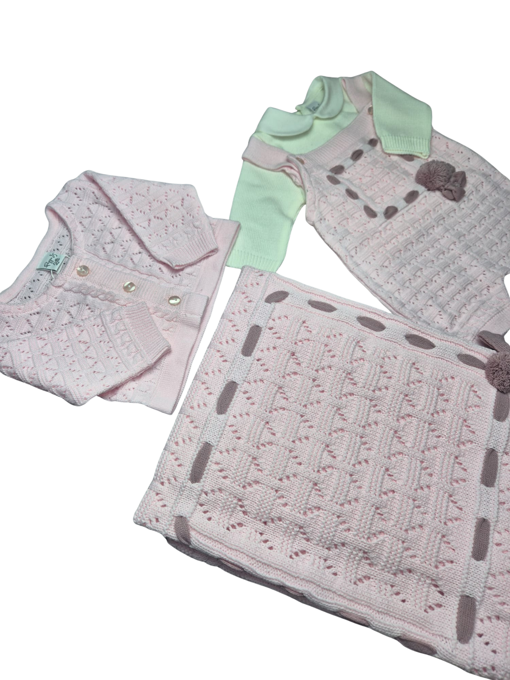 Coordinato Pappa&Latte pagliaccetto e giacchina in lana prima uscita - scegli il tuo colore