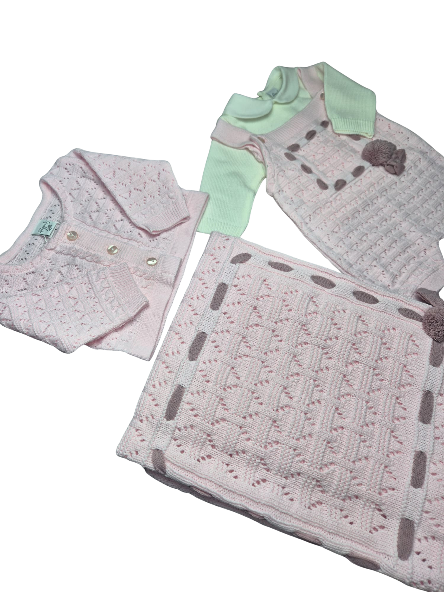 Coordinato Pappa&Latte pagliaccetto e giacchina in lana prima uscita - scegli il tuo colore