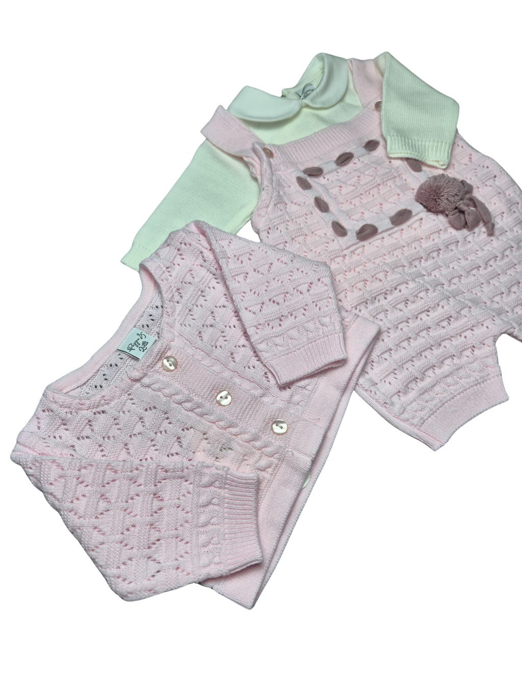 Coordinato Pappa&Latte pagliaccetto in lana - scegli il tuo colore