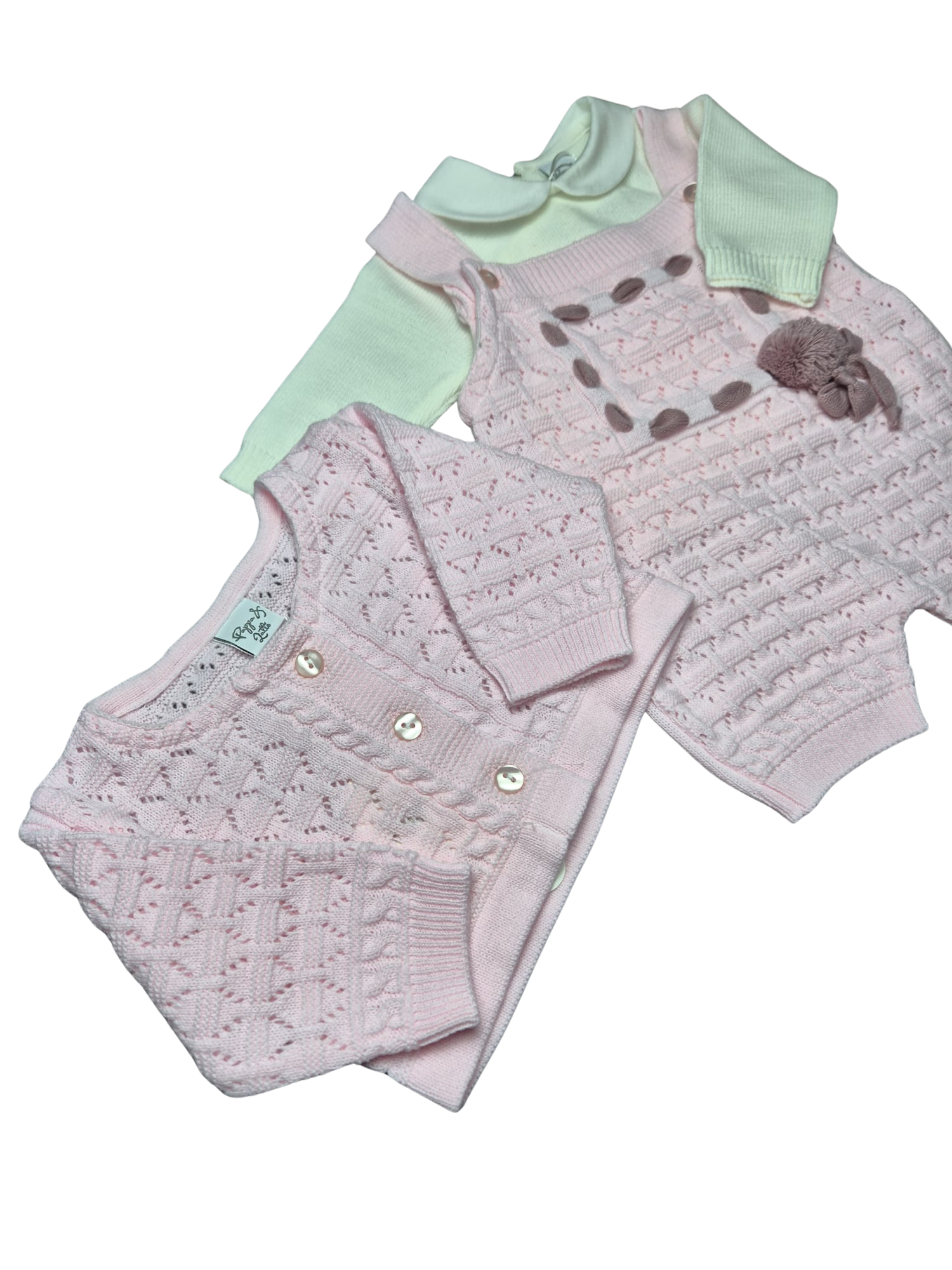 Coordinato Pappa&Latte pagliaccetto in lana - scegli il tuo colore