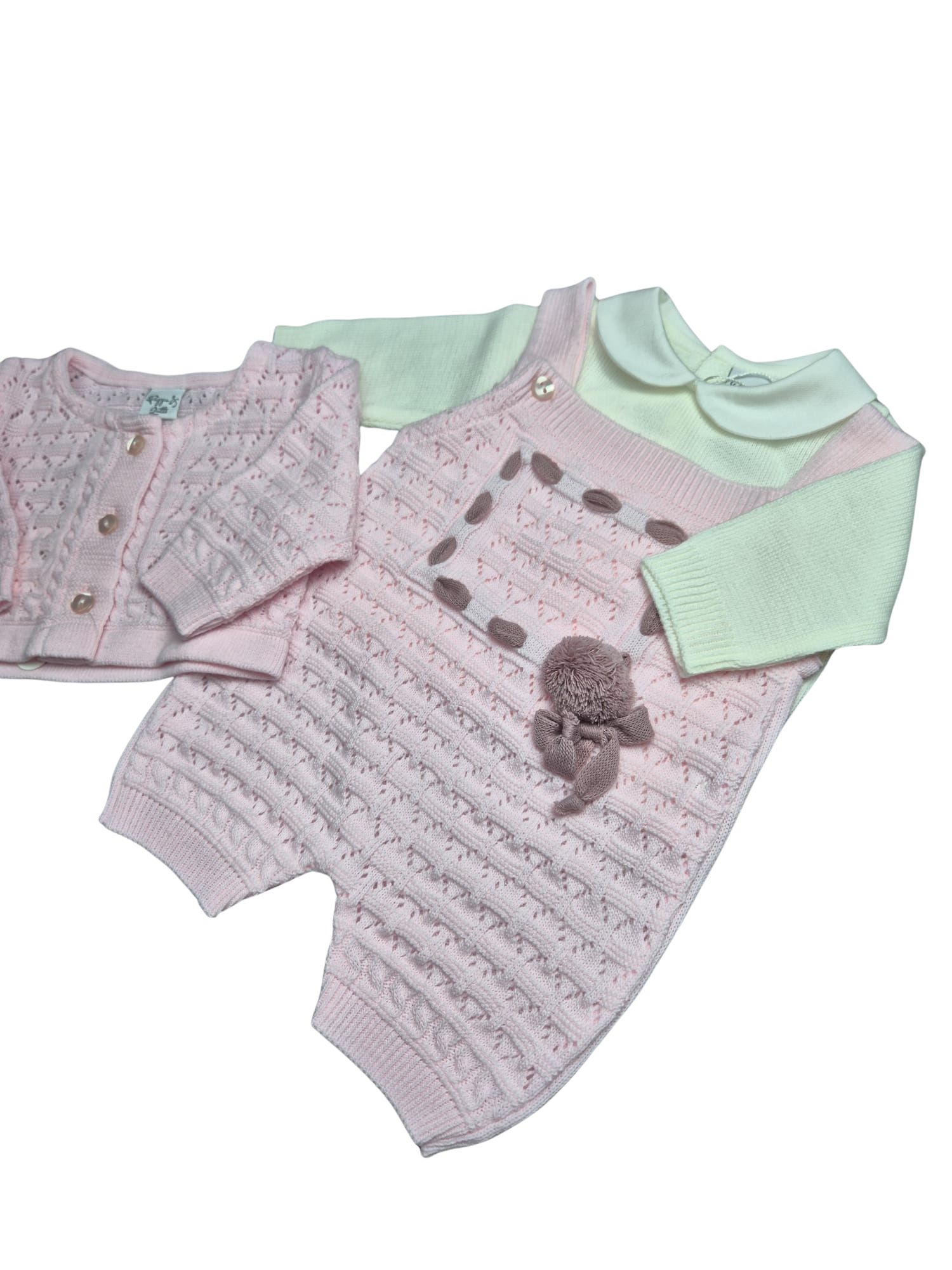 Coordinato Pappa&Latte pagliaccetto in lana - scegli il tuo colore