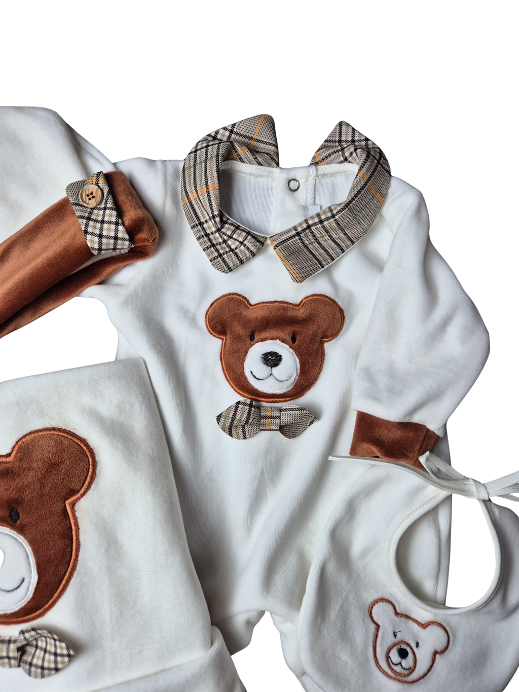 Coordinato Mini Moon Orsetto in Ciniglia - Prima uscita