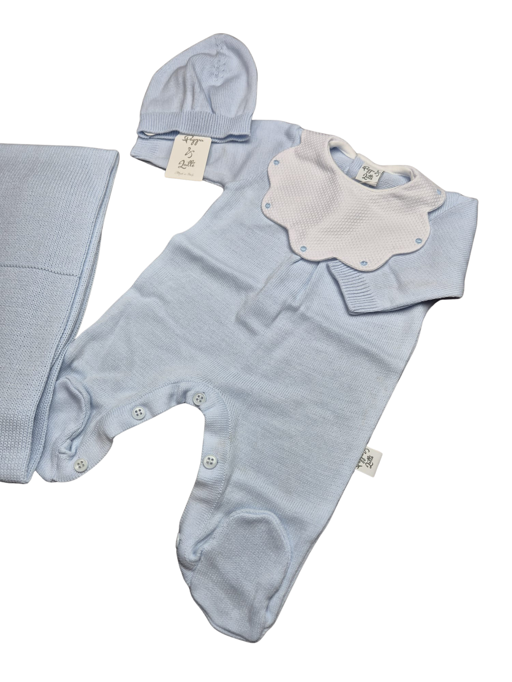 Coordinato basic Pappa&Latte in Lana prima uscita - scegli il tuo colore
