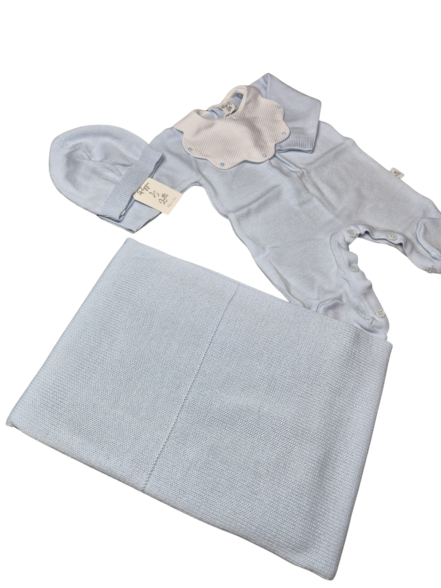 Coordinato basic Pappa&Latte in Lana prima uscita - scegli il tuo colore