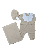 Coordinato basic Pappa&Latte in Lana prima uscita - scegli il tuo colore
