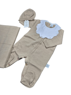 Coordinato basic Pappa&Latte in Lana prima uscita - scegli il tuo colore