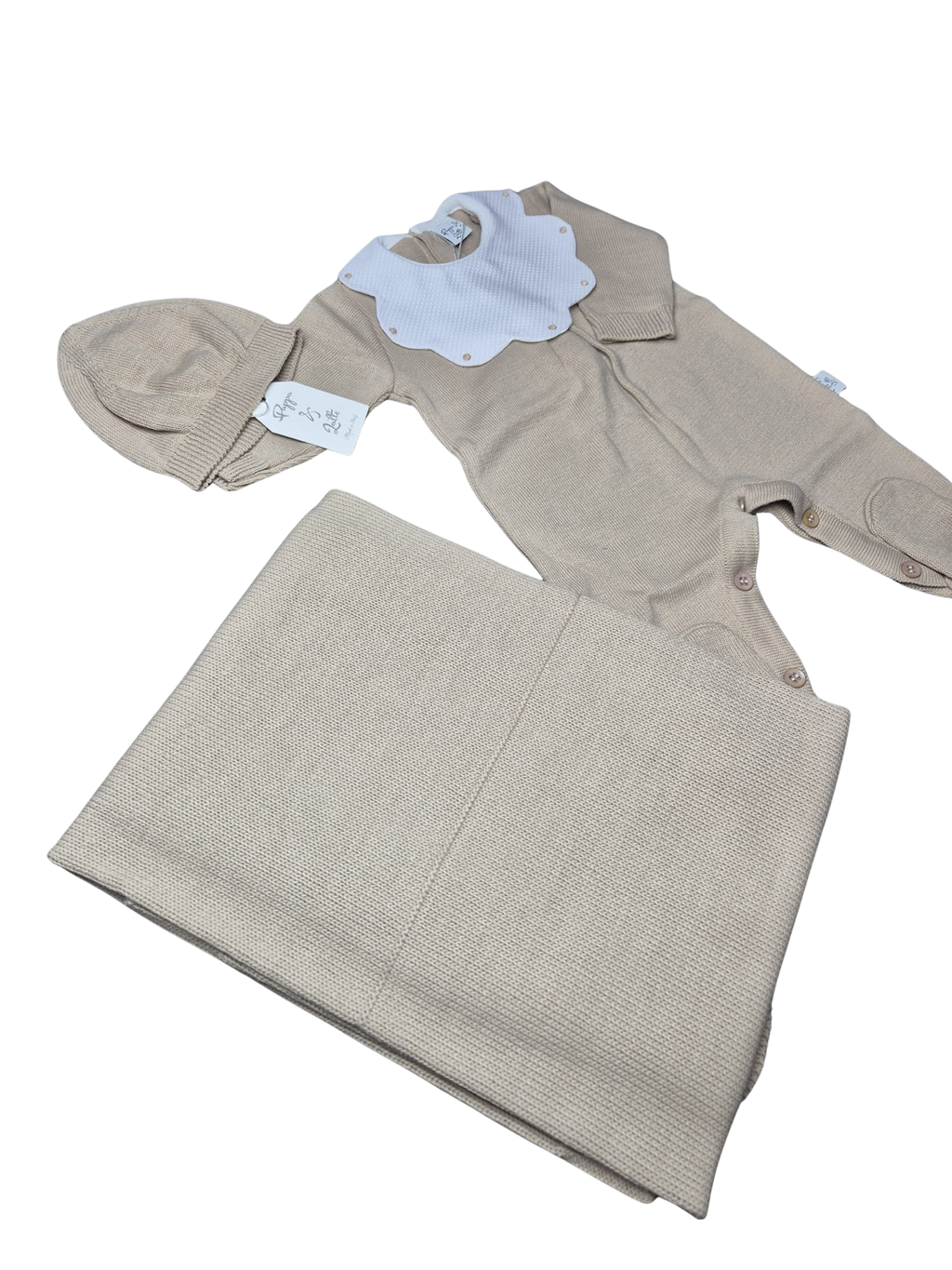 Coordinato basic Pappa&Latte in Lana prima uscita - scegli il tuo colore
