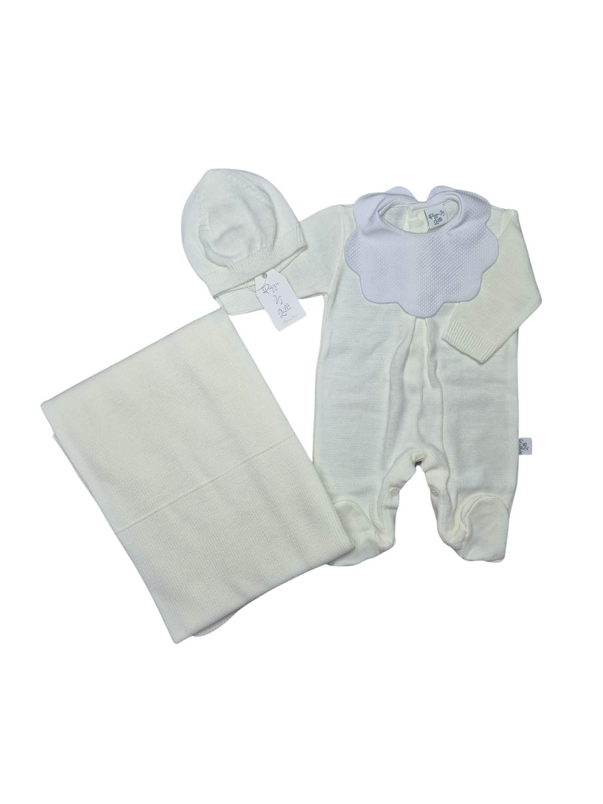 Coordinato basic Pappa&Latte in Lana prima uscita - scegli il tuo colore