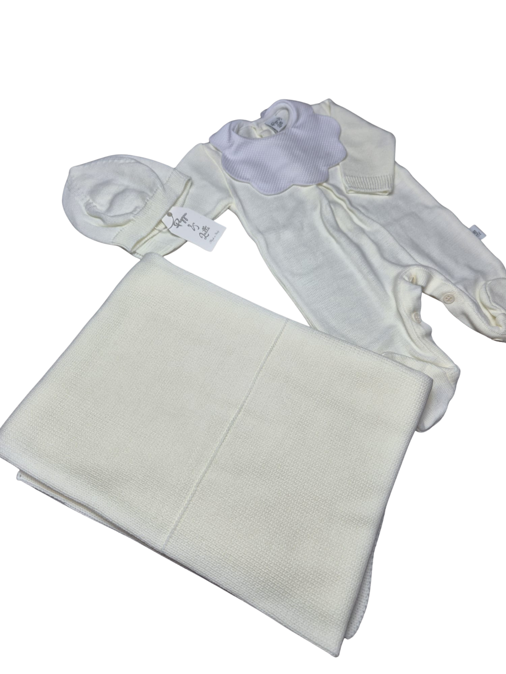 Coordinato basic Pappa&Latte in Lana prima uscita - scegli il tuo colore