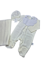 Coordinato basic Pappa&Latte in Lana prima uscita - scegli il tuo colore