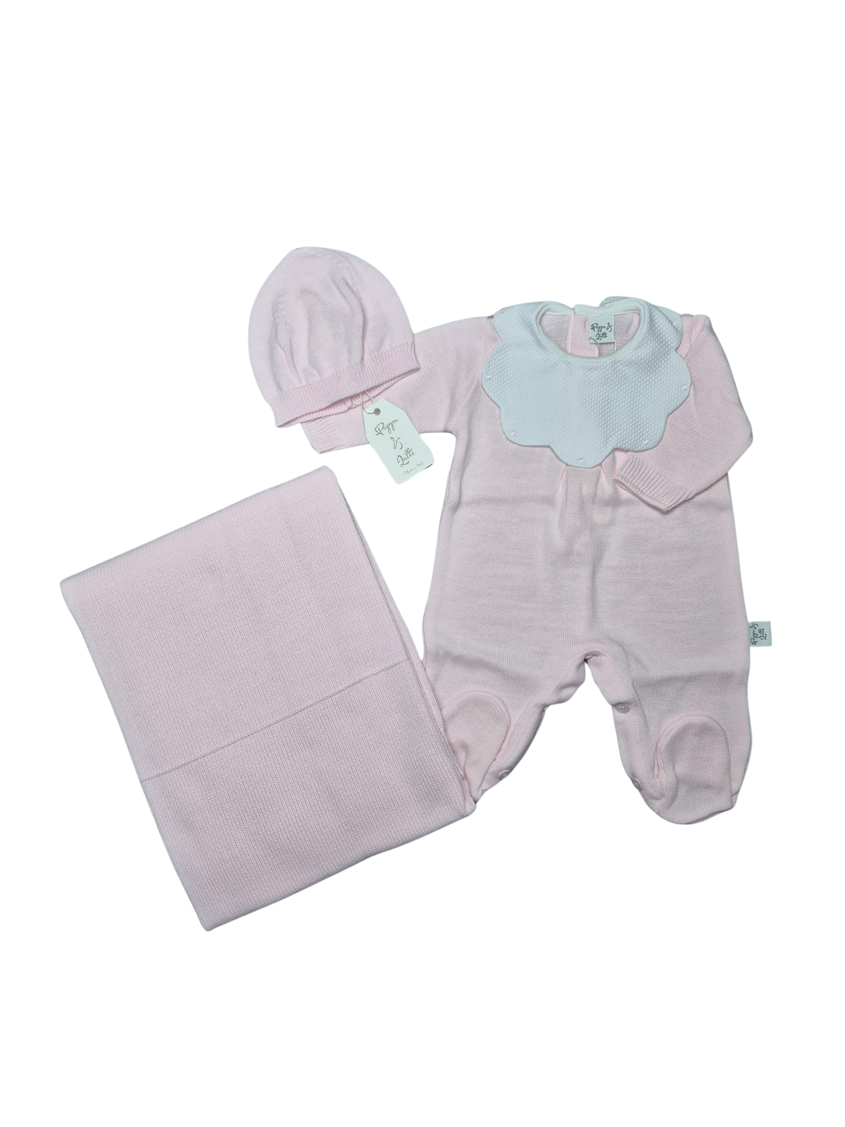 Coordinato basic Pappa&Latte in Lana prima uscita - scegli il tuo colore