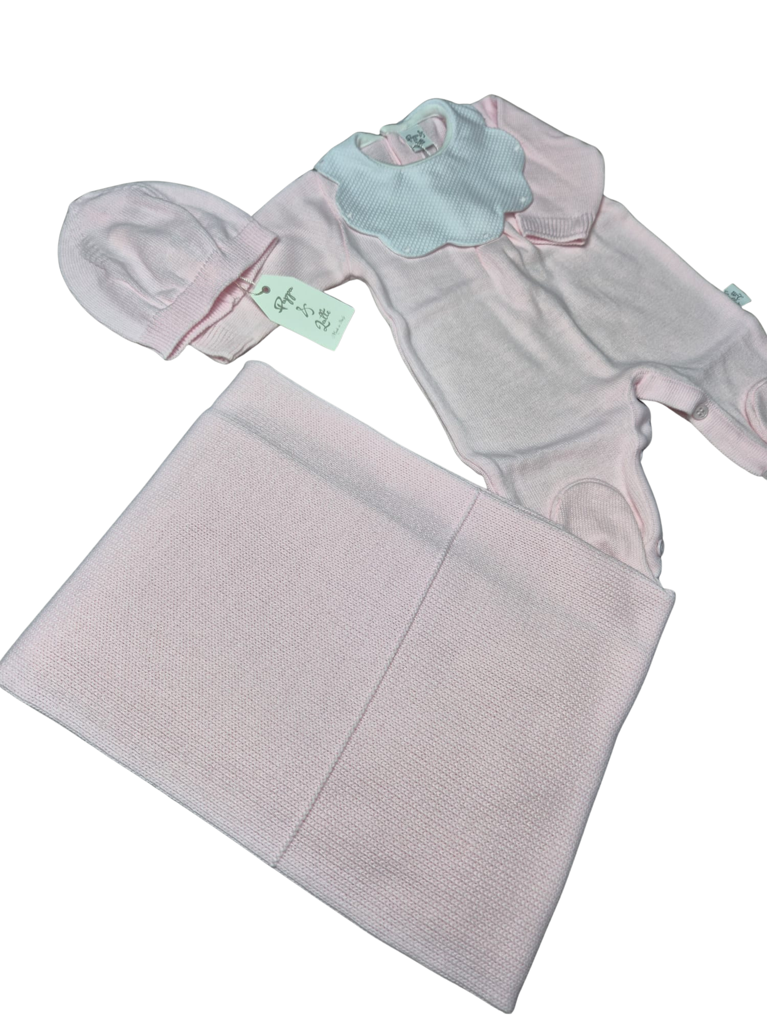 Coordinato basic Pappa&Latte in Lana prima uscita - scegli il tuo colore