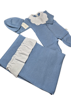 Coordinato basic ruches Pappa&Latte in Lana prima uscita - scegli il tuo colore