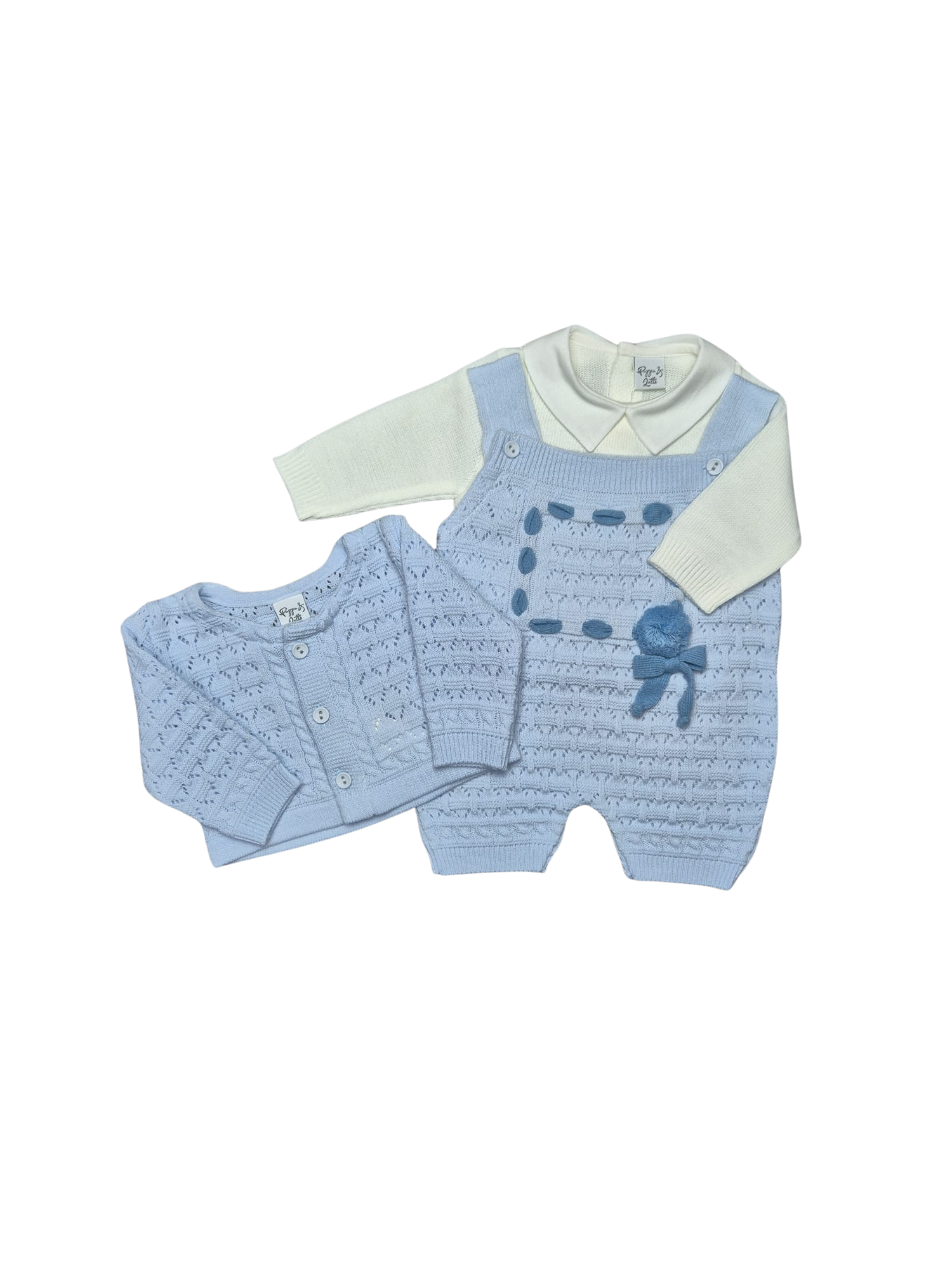 Coordinato Pappa&Latte pagliaccetto in lana - scegli il tuo colore