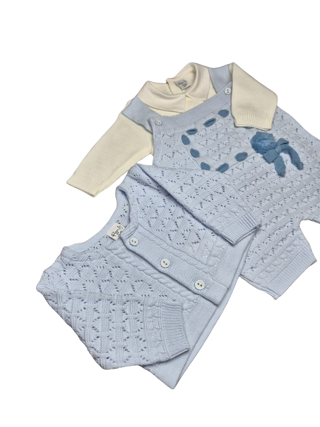 Coordinato Pappa&Latte pagliaccetto in lana - scegli il tuo colore