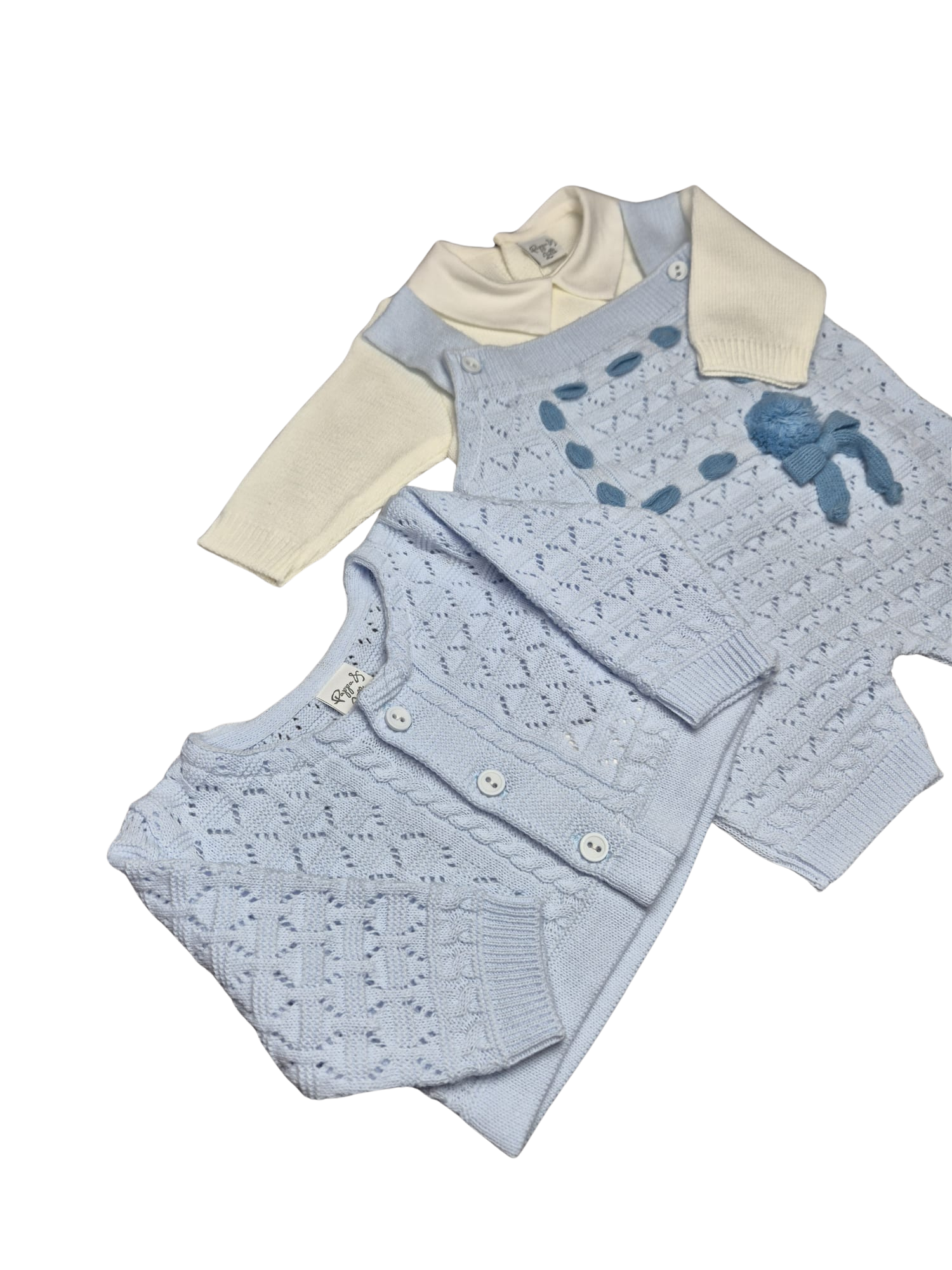 Coordinato Pappa&Latte pagliaccetto in lana - scegli il tuo colore