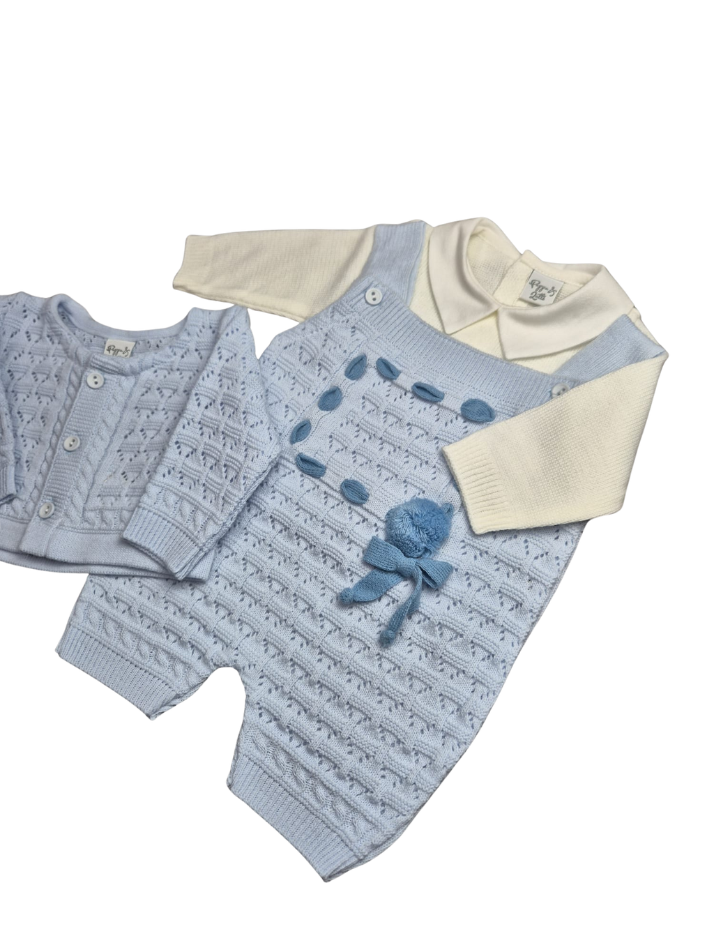 Coordinato Pappa&Latte pagliaccetto in lana - scegli il tuo colore