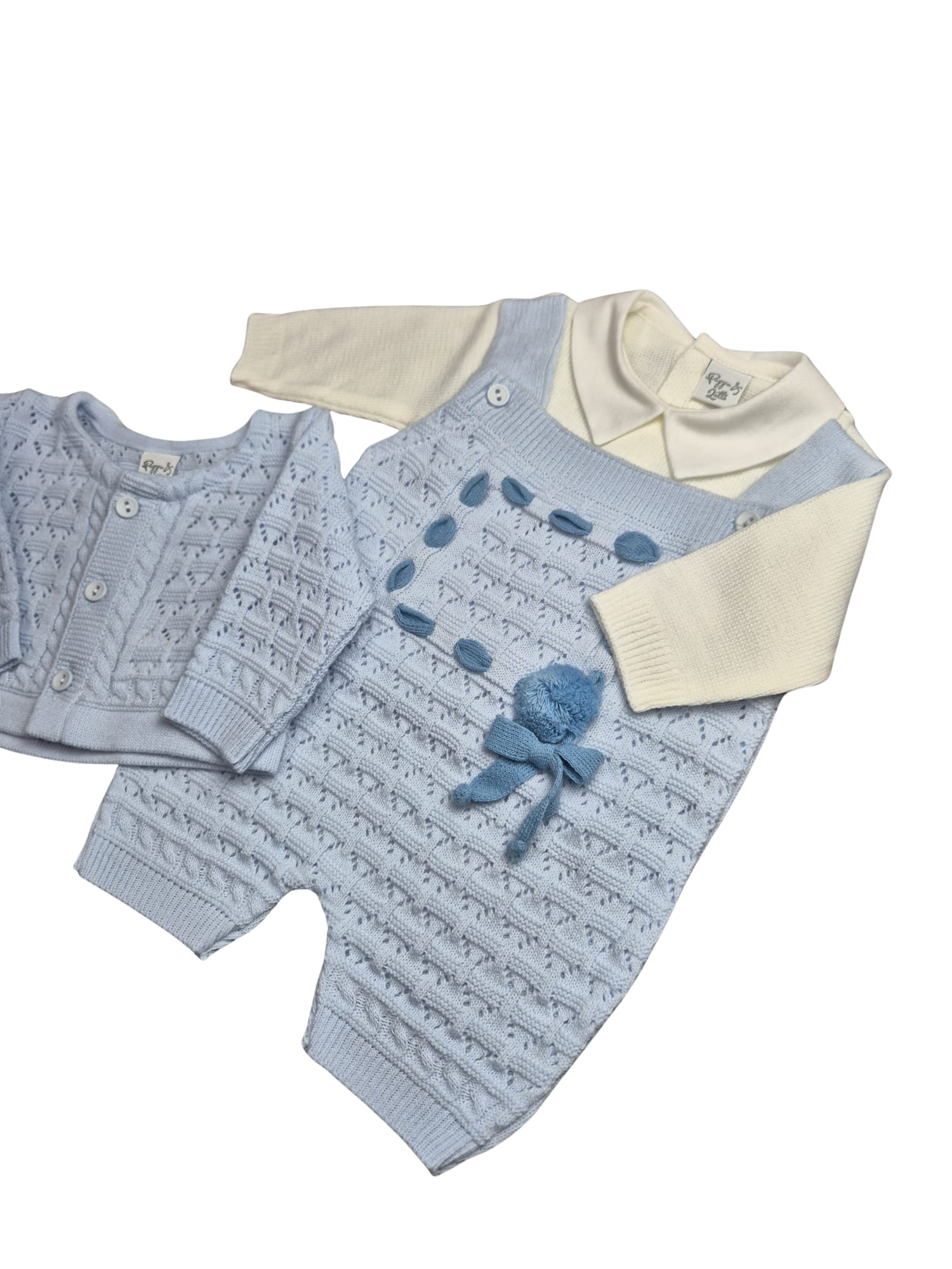 Coordinato Pappa&Latte pagliaccetto in lana - scegli il tuo colore