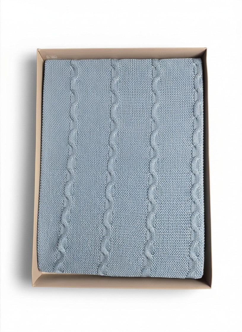 Coperta in filo treccia - Scegli il tuo colore