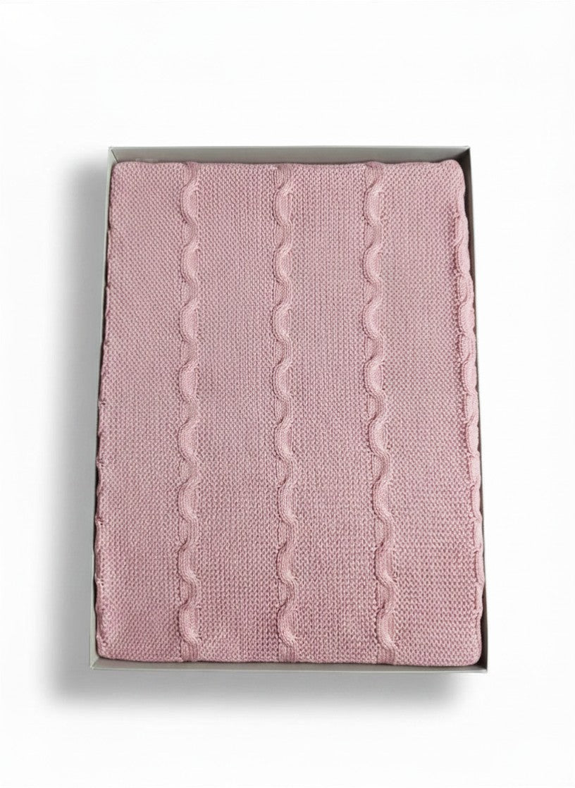Coperta in filo treccia - Scegli il tuo colore