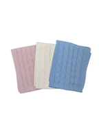 Coperta in Lana Pappa&latte treccia - Scegli il tuo colore