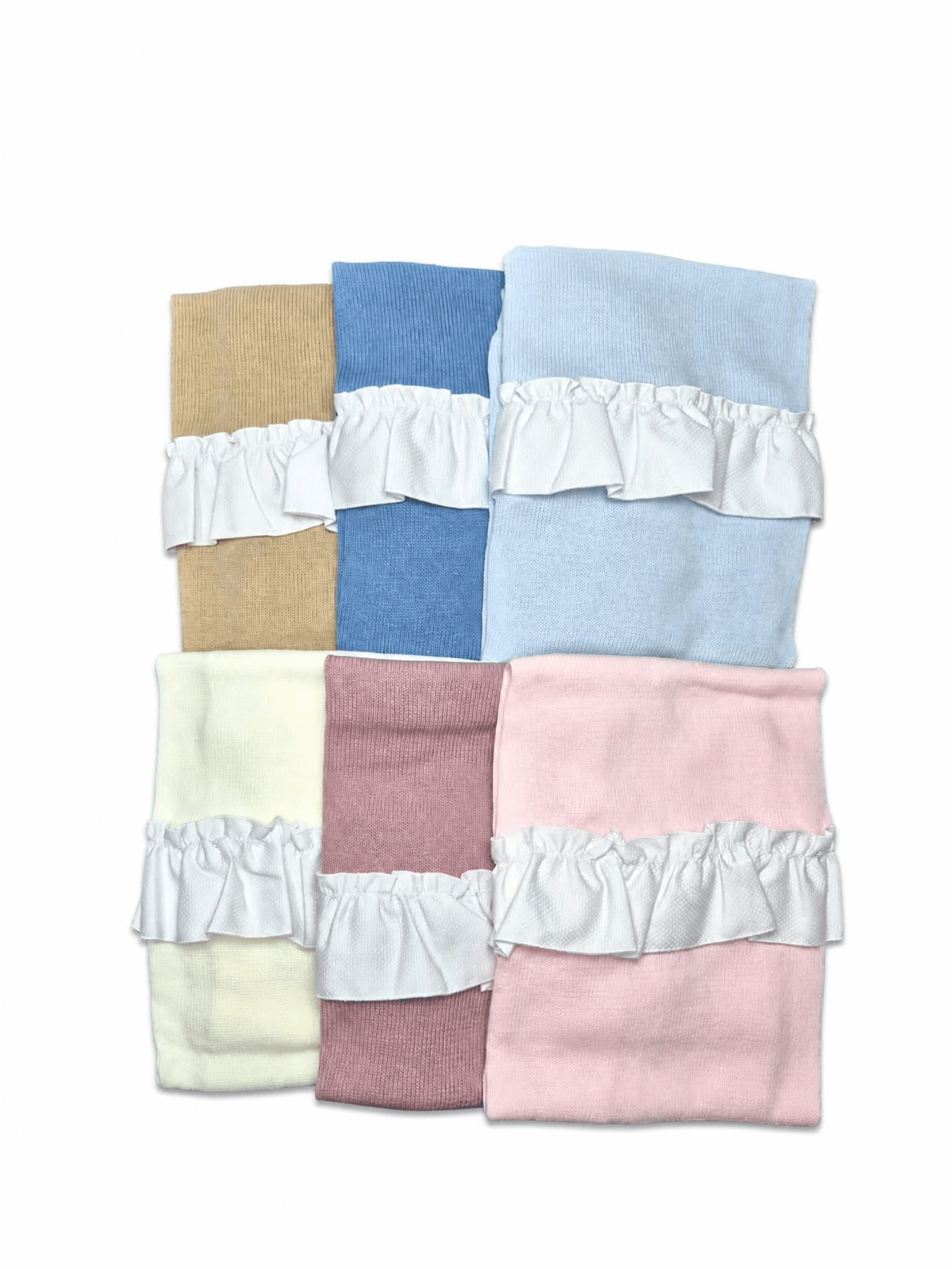 Coperta in Lana con Ruches Pappa&latte - Scegli il tuo colore