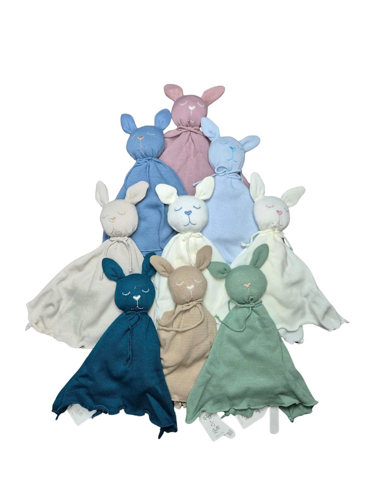 Doudou Coniglietto in lana - copertina nanna con pupazzo