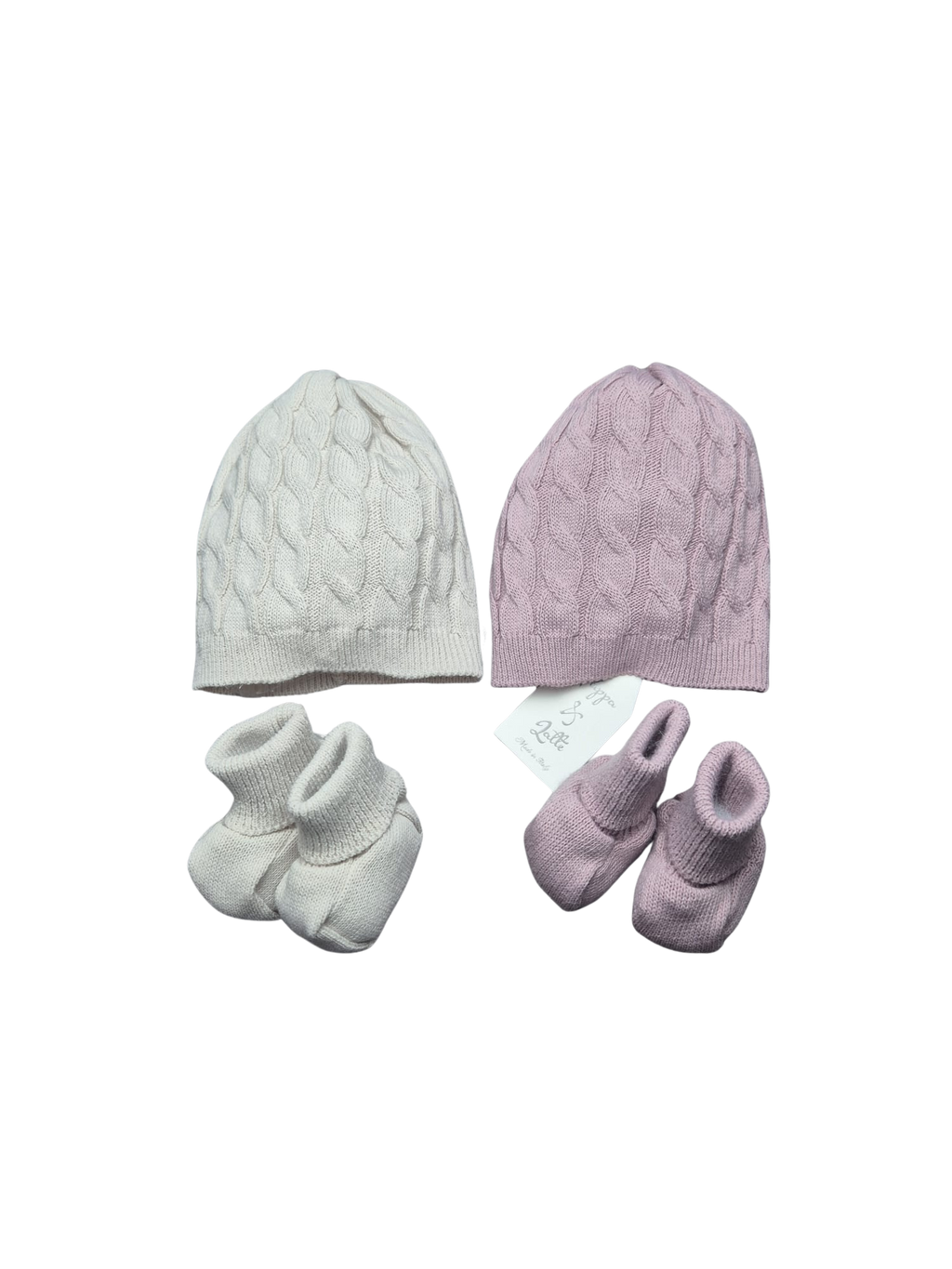 Set Cappellino e Babbucce in lana Pappa&Latte - scegli il tuo colore