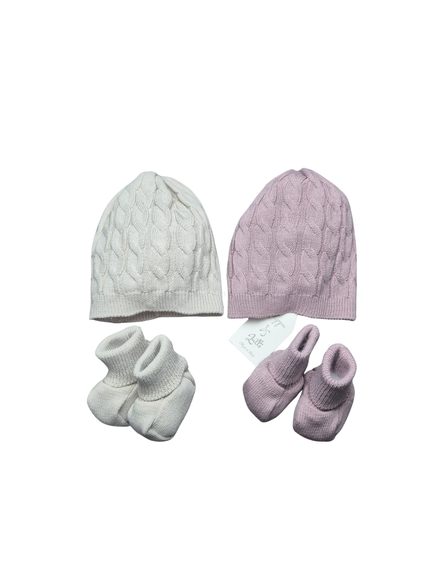 Set Cappellino e Babbucce in lana Pappa&Latte - scegli il tuo colore