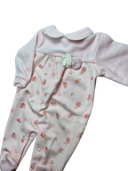 Tutina Pastello Fiori Rosa in Ciniglia